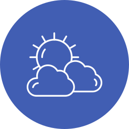 Clouds and sun icon