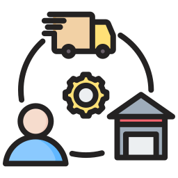 Supply chain management icon