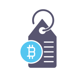 etiqueta de bitcoin icono