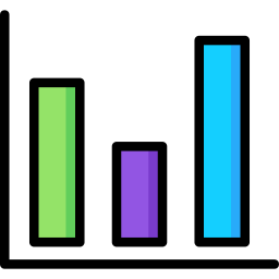 gráfico de barras verticales icono