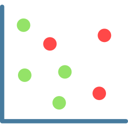 gráfico de dispersão Ícone