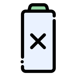 batería agotada icono
