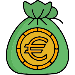bolsa de efectivo icono