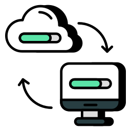 transferencia de datos icono