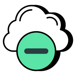 wolk verwijderen icoon