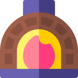 Wood fired oven icon