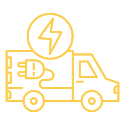 furgoneta eléctrica icono