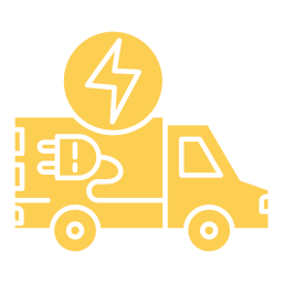 Электрический фургон иконка