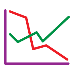 graphique en ligne Icône