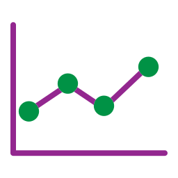 gráfico de linha Ícone