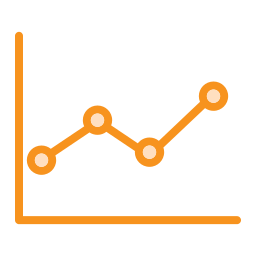 gráfico de linea icono