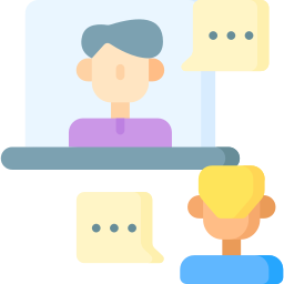 reunión virtual icono