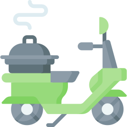 scooter de entrega icono