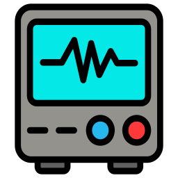macchina per l'elettrocardiogramma icona