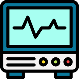 monitor ecg icona