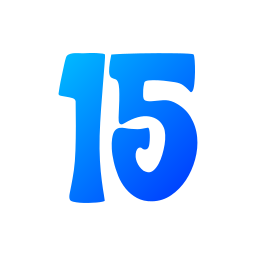 número 15 icono