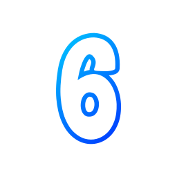 número 6 icono