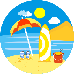 Surf boarding icon