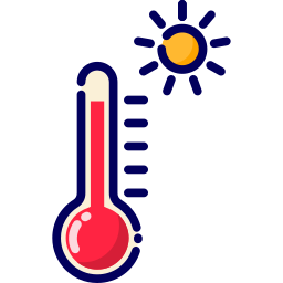 Temperature hot icon