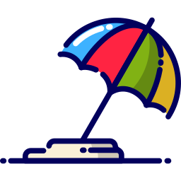 Umbrella beach icon