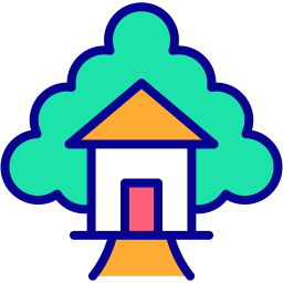 casa del árbol icono