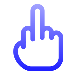 Środkowy palec ikona