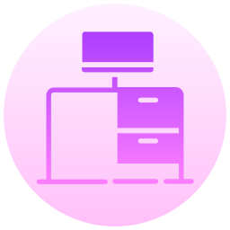 Office desk icon