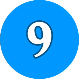 número 9 icono
