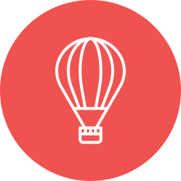 Hot air balloon icon