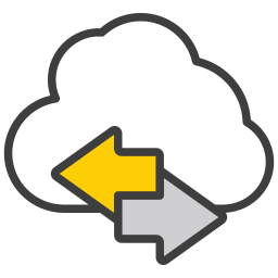 trasferimento cloud icona