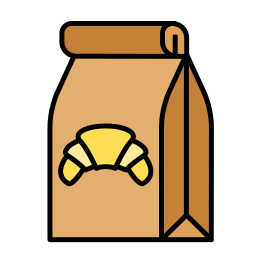 Бумажный пакет иконка