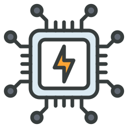 Electric chip icon