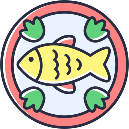 pescado frito icono