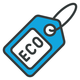 etiqueta ecológica icono