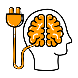 Brain charge icon