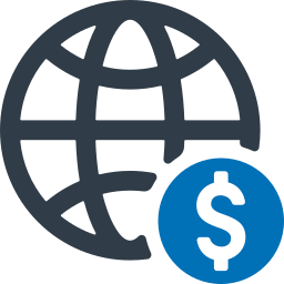 moneda mundial icono