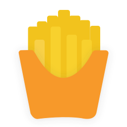scatola di patatine fritte icona