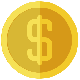 Dollar coin icon