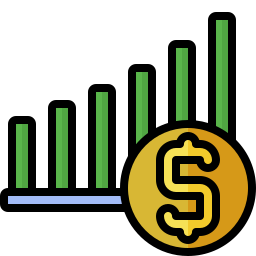 grafico finanziario icona