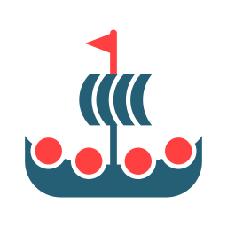 Корабль викингов иконка