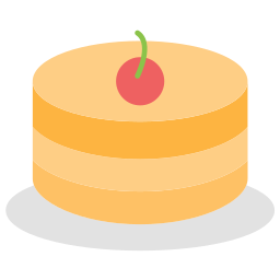 Sponge cake icon