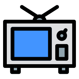 telewizor w stylu retro ikona
