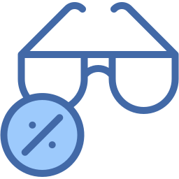 Eye glass icon