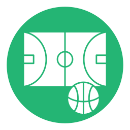 Basketball field icon