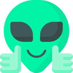 buitenaards hoofd icoon