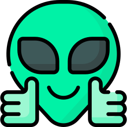 buitenaards hoofd icoon