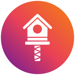 Bird house icon