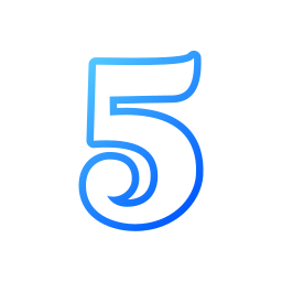 número 5 icono