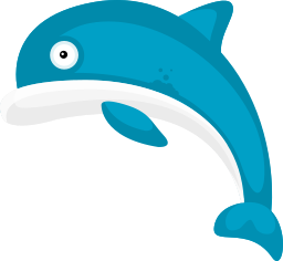 lindo delfín icono