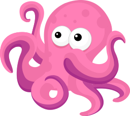 Cute octopus icon
